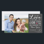 Sweet Liebe Chalkboard Holiday Foto Card Feiertagskarte<br><div class="desc">Sweet Liebe Chalkboard Holiday Foto Card von Orabella Prints.  Bitte ersetzen Sie das Vorlagenbild vor dem Kauf durch ein eigenes Foto.</div>