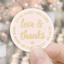 Sweet Liebe & Danke Rosa & Gold Elegant