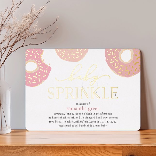 Sweet Liebe | Donut Baby Sprinkle Folieneinladung (Von Creator hochgeladen)