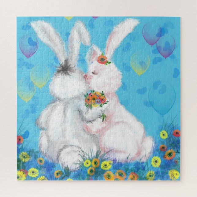 Sweet Liebe - Kiss - Hug - Puzzle (Vertikal)