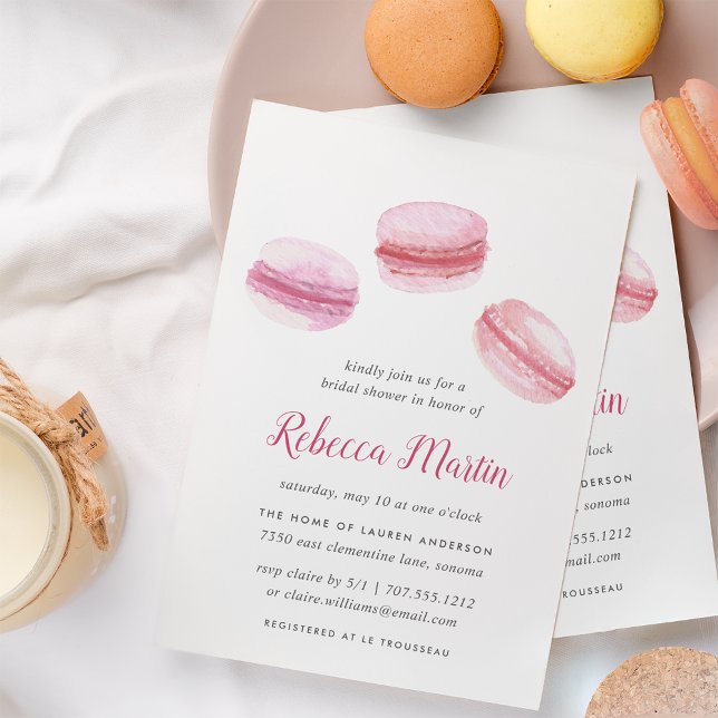 Sweet Liebe | Rosa Macaron Bridal Dusche Einladung (Von Creator hochgeladen)