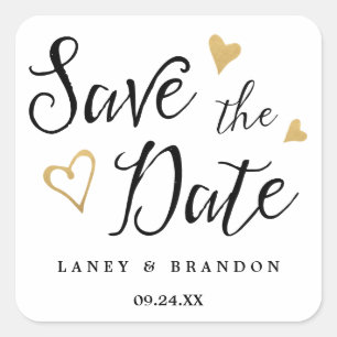 Sweet Liebe Save the Date Personalisiert Stickers