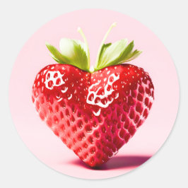 Sweet Liebe Strawberry - Herz-Shaped Liebe Symbol Runder Aufkleber
