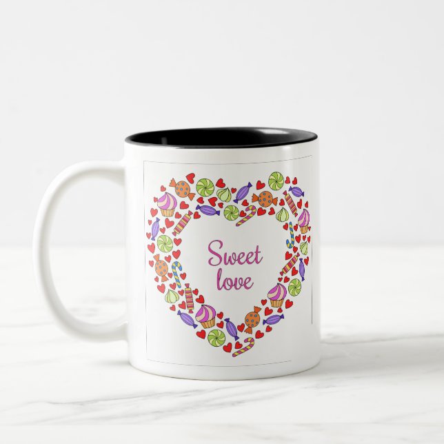 Sweet Liebe Zweifarbige Tasse (Links)