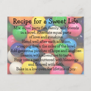 Sweet Life Colorful Gumballs Postkarte