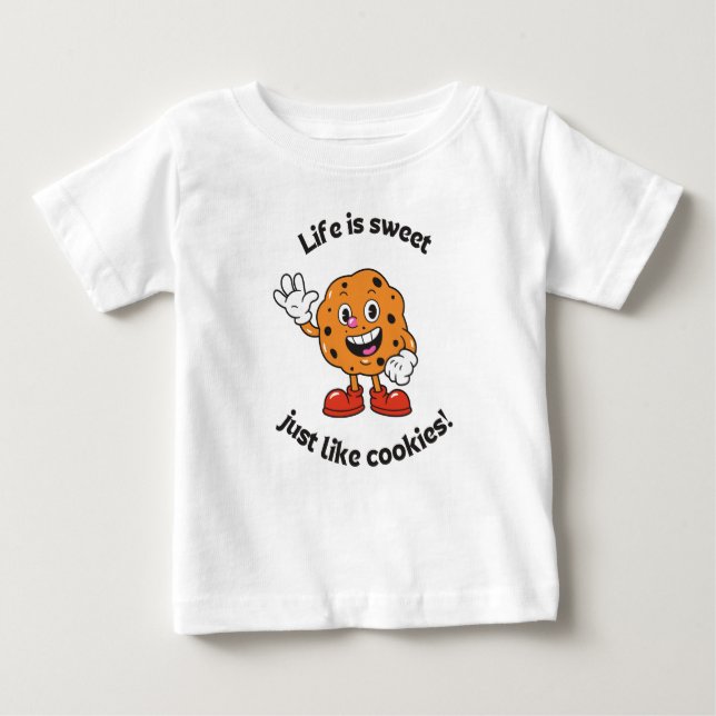 "Sweet Life Cookie Club" Baby T-shirt (Vorderseite)
