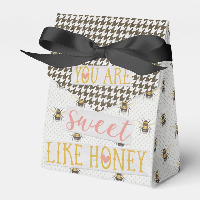 Sweet like Honey Bees - Black & White Fevor Boxes Geschenkschachtel (Vorderseite)