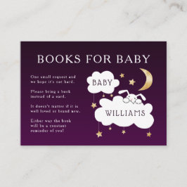 Sweet Lila Lullaby Book Request Baby Shower Begleitkarte