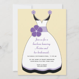 Sweet Lila und Vanilla Hochzeitskleid Einladung