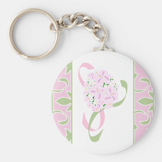 Sweet Lilac, Margarita Damask Gefallen Schlüsselan Schlüsselanhänger (Vorne)