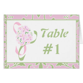 Sweet Lilac, Margarita, Damask Table Card