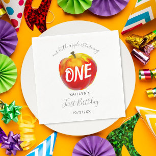 Sweet Little Apple 1. Geburtstag Serviette