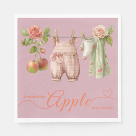 Sweet Little Apple Baby Shower | Fall Rustic Baby Serviette