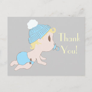 Sweet Little Baby Boy Vielen Dank Hinweis Postkart Postkarte