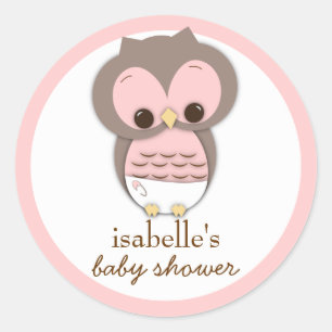 Sweet Little Baby Girl Owl Gefallen Sticker