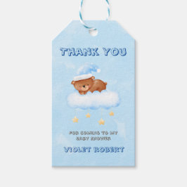 Sweet Little Bear Boy Baby Dusche Vielen Dank Geschenkanhänger