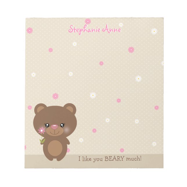 Sweet Little Bear Notizblock (Vorderseite)