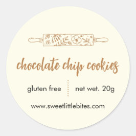 Sweet Little Bites Bakery Chocolate Cookies Runder Aufkleber