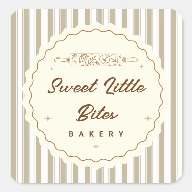 Sweet Little Bites Small Bakery Logo Sticker (Vorderseite)