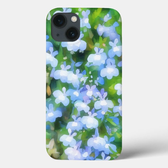 Sweet Little Blue Flower Garden Art Phone Case (Rückseite)