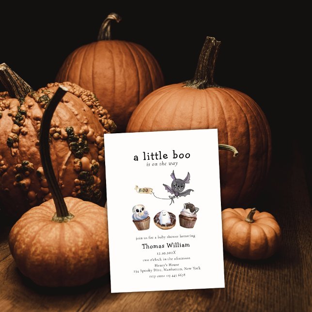 Sweet Little Boo Halloween cupcake Babydusche Einladung (Sweet Little Boo Halloween cupcake Baby Shower Invitation)