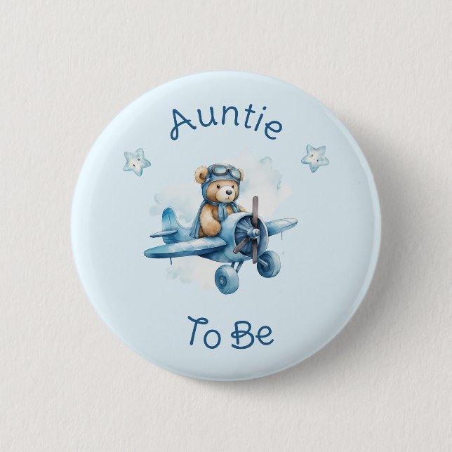Sweet Little Boy on Way Baby Shower Button (Vorderseite)
