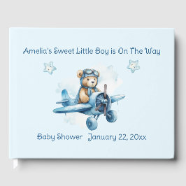 Sweet Little Boy on Way Baby Shower Gästebuch