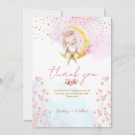 Sweet Little Bunny Baby Girl Dusche Dankeskarte