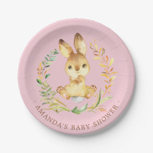 Sweet Little Bunny Baby Shower 7" Platten Pappteller
