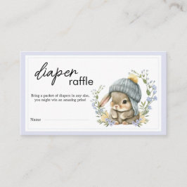 Sweet Little Bunny Botanical Diaper Raffle Begleitkarte