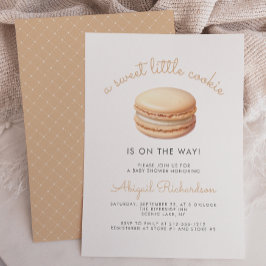 Sweet Little Cookie Macaron Neutral Baby Shower Einladung