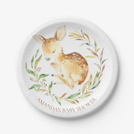 Sweet Little Deer Baby Shower 7" Platten Pappteller