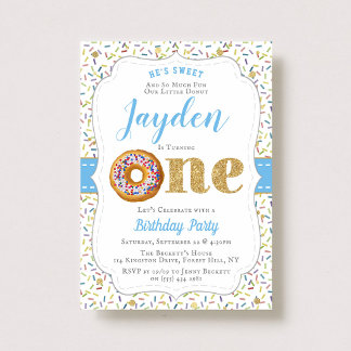 Sweet Little Donut Boys 1. Geburtstag Einladungen