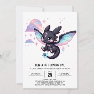 Sweet Little Dragon 1. Geburtstag Einladung