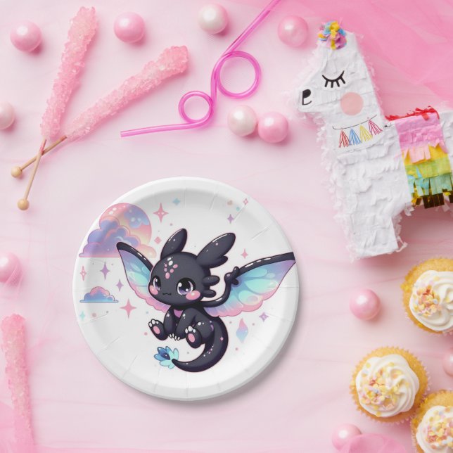 Sweet Little Dragon Baby Dusche Pappteller (Party)
