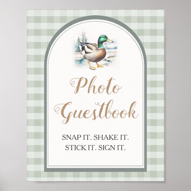 Sweet Little Duckling Baby Shower Foto Gästebuch (Vorne)