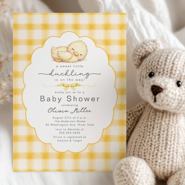 Sweet Little Duckling Baby Shower Invitation Einladung (Von Creator hochgeladen)