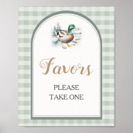 Sweet Little Duckling Gingham Baby Duwer Favoriten Poster