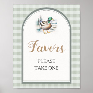 Sweet Little Duckling Gingham Baby Duwer Favoriten Poster