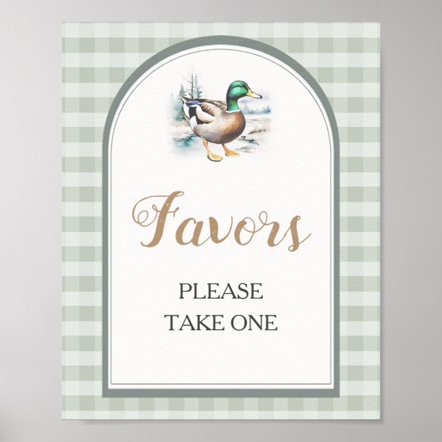 Sweet Little Duckling Gingham Baby Duwer Favoriten Poster (Vorne)