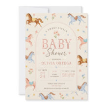 Sweet Little  Floral Baby Shower Invitation