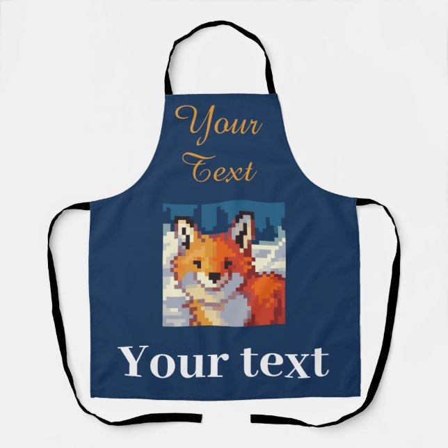 Sweet little Fox, vos, pixel art Schürze (Vorderseite)