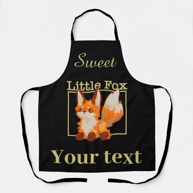Sweet little Fox, vos, Schürze (Vorderseite)