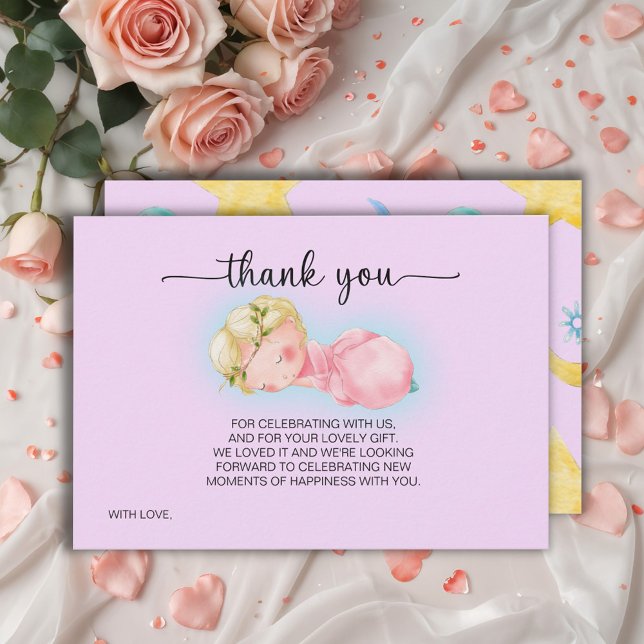 Sweet Little Girl Baby Dusche Danke Karte (Von Creator hochgeladen)