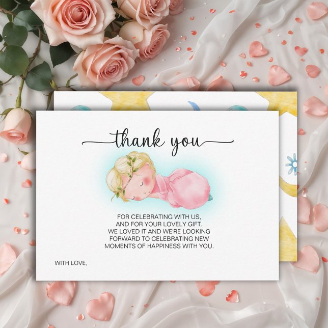 Sweet Little Girl Baby Dusche Danke Karte (Von Creator hochgeladen)