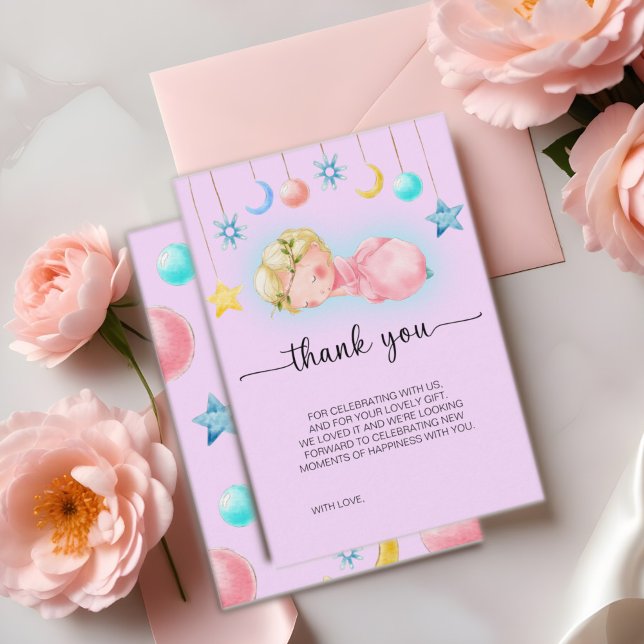Sweet Little Girl Baby Dusche Danke Karte (Von Creator hochgeladen)