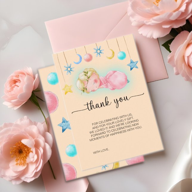 Sweet Little Girl Baby Dusche Danke Karte (Von Creator hochgeladen)