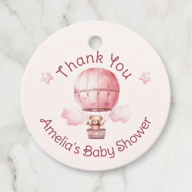 Sweet Little Girl on Way Baby Shower Geschenkanhänger (Vorderseite)