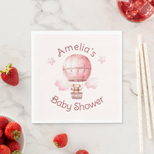 Sweet Little Girl on Way Baby Shower Serviette