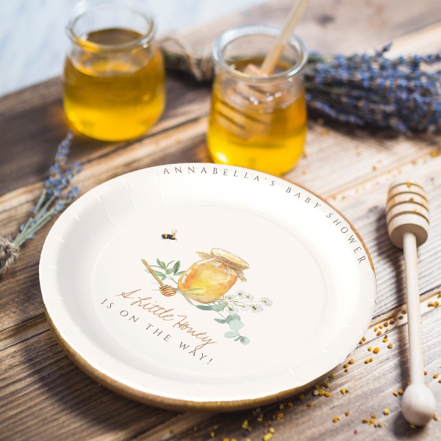 Sweet Little Honey Baby Dusche Begrüßungszeichen Pappteller (Von Creator hochgeladen)